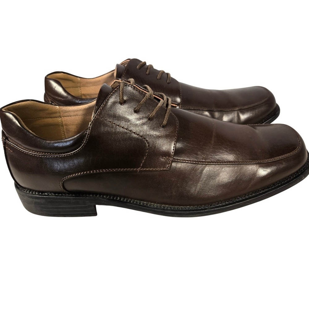 Bruno Marc New York Goldman-01 Mens Dress Shoes Brown Square Toe Size 12 - Picture 3 of 10
